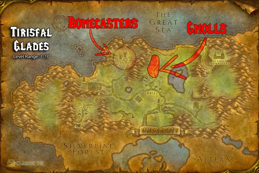 map location of mobs in tirisfal glades demonic grace rune ritual sod warlock rune wow