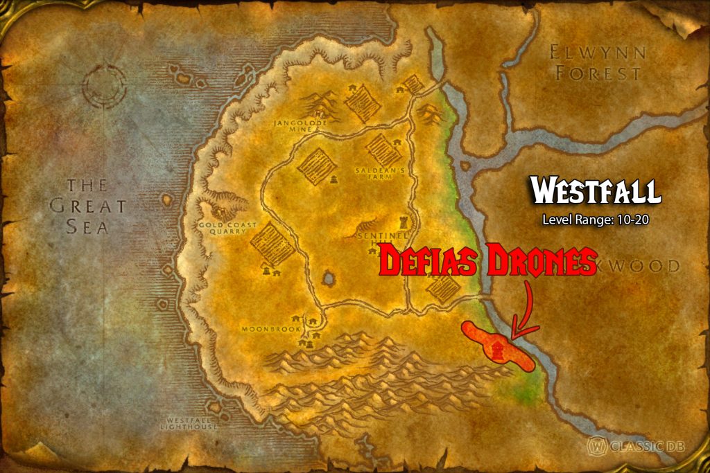 map location of defias drones hand of reckoning rune sod westfall paladin rune wow v2