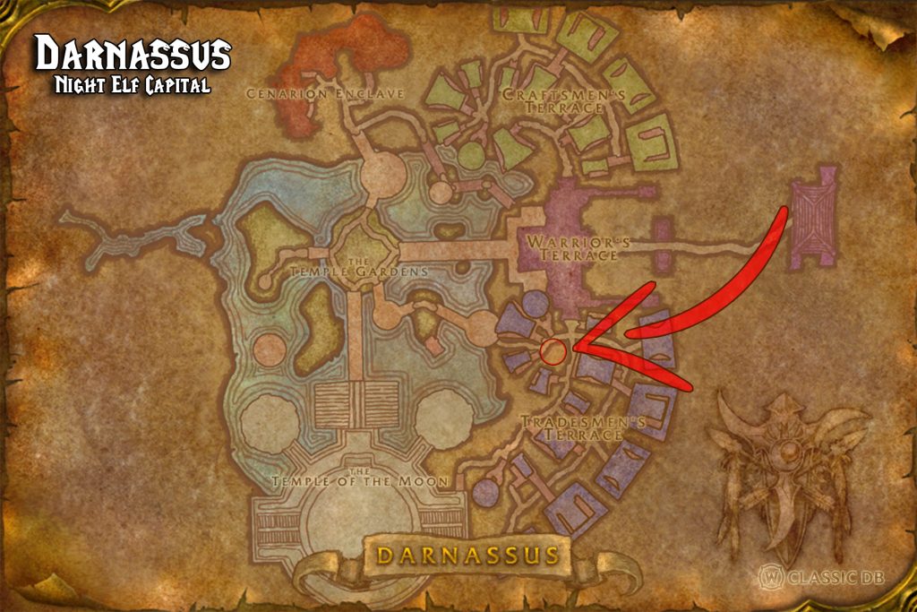 marcy baker location in darnassus sod map