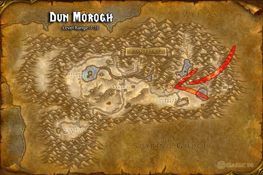 where to find hunter carve alliance dun morogh