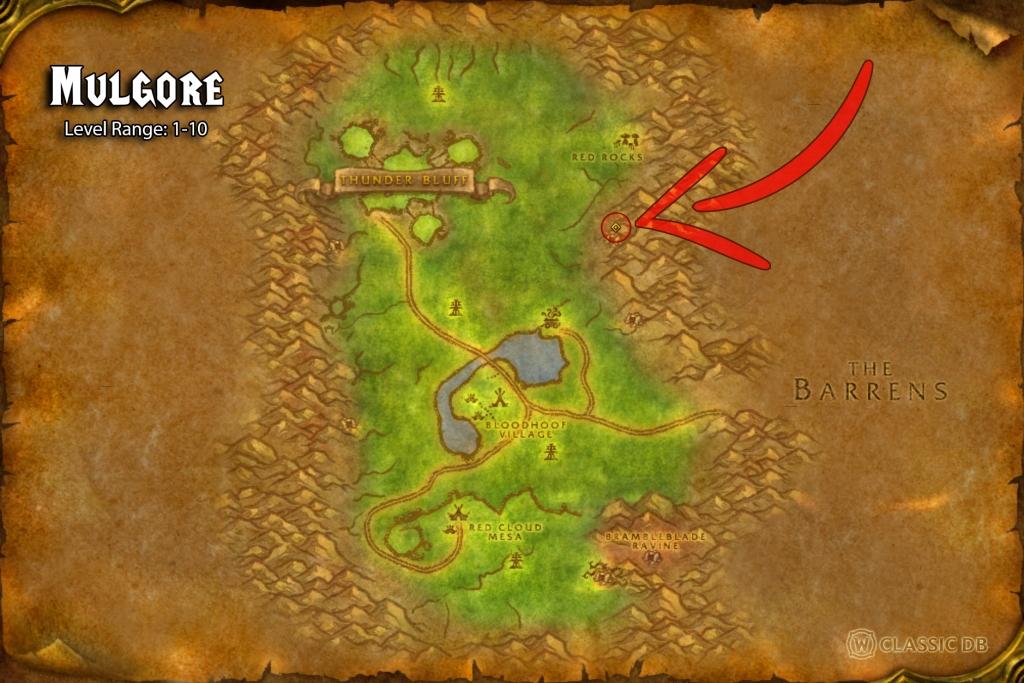 where to find priest prayer of mending horde mulgore 1