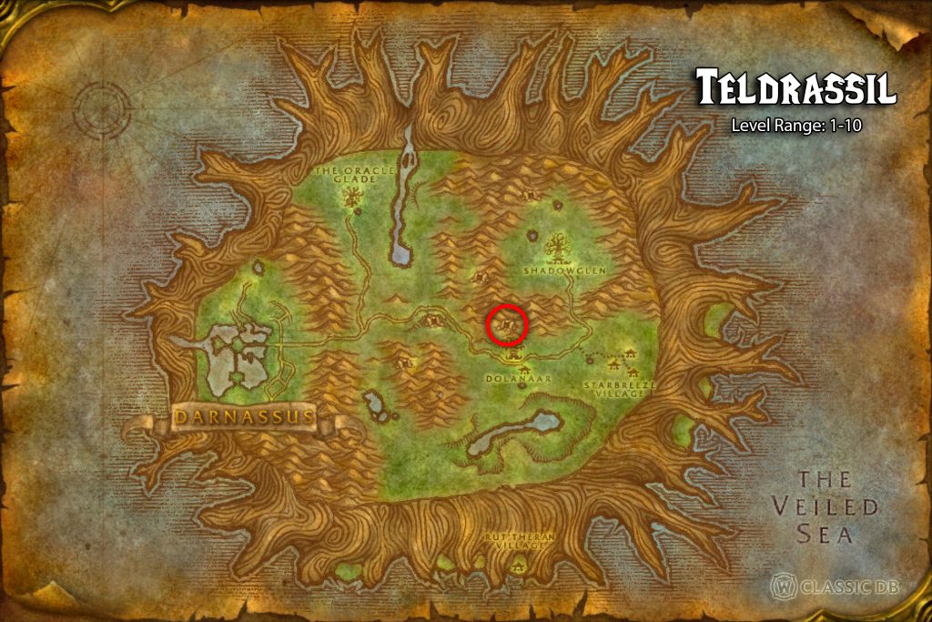 where to find prophecy of a desecrated citadel teldrassil