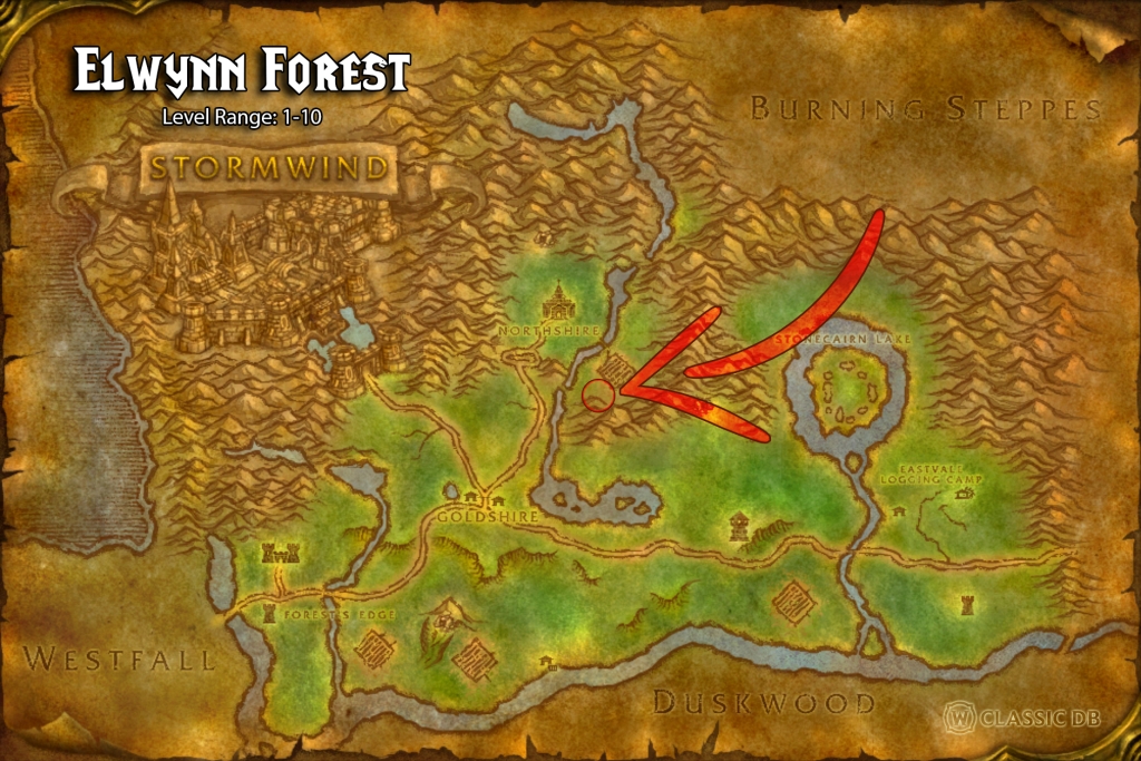 where to find rogue shadowstrike elwynn forest alliance