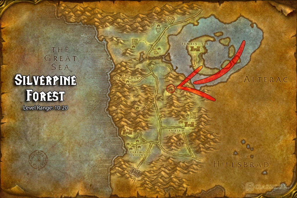 where to find shaman water shield horde silverpine forest