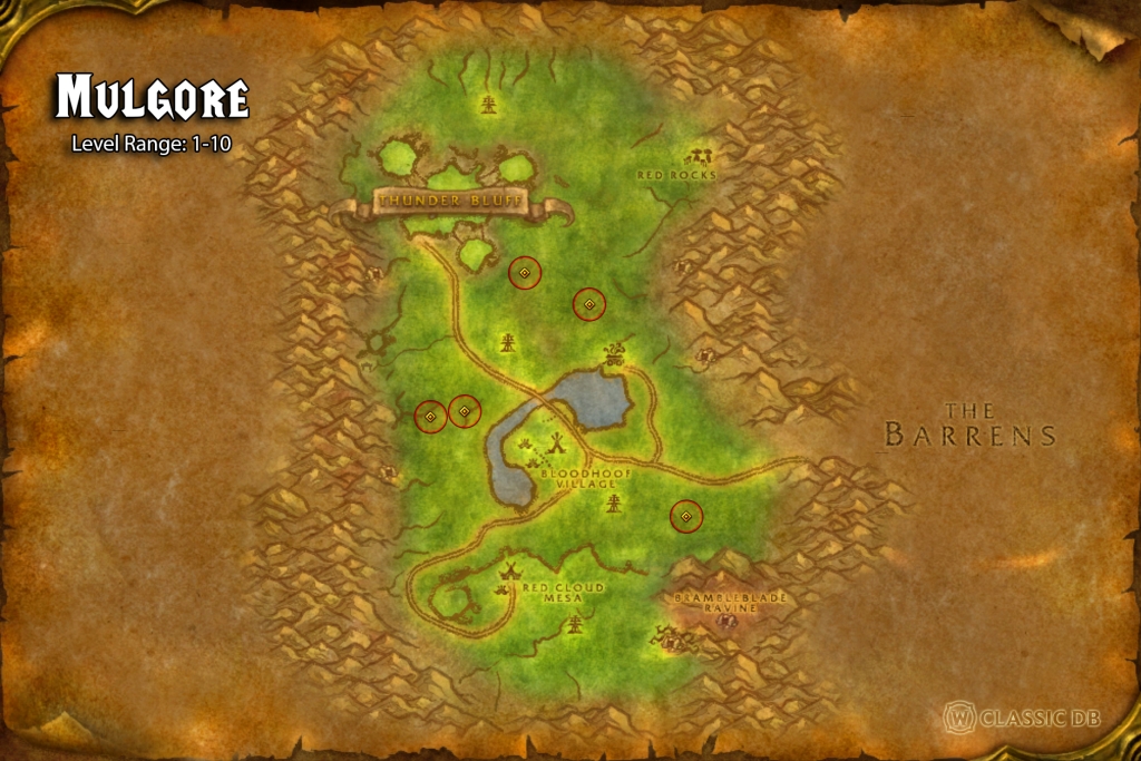 where to find warrior blood frenzy horde mulgore 1