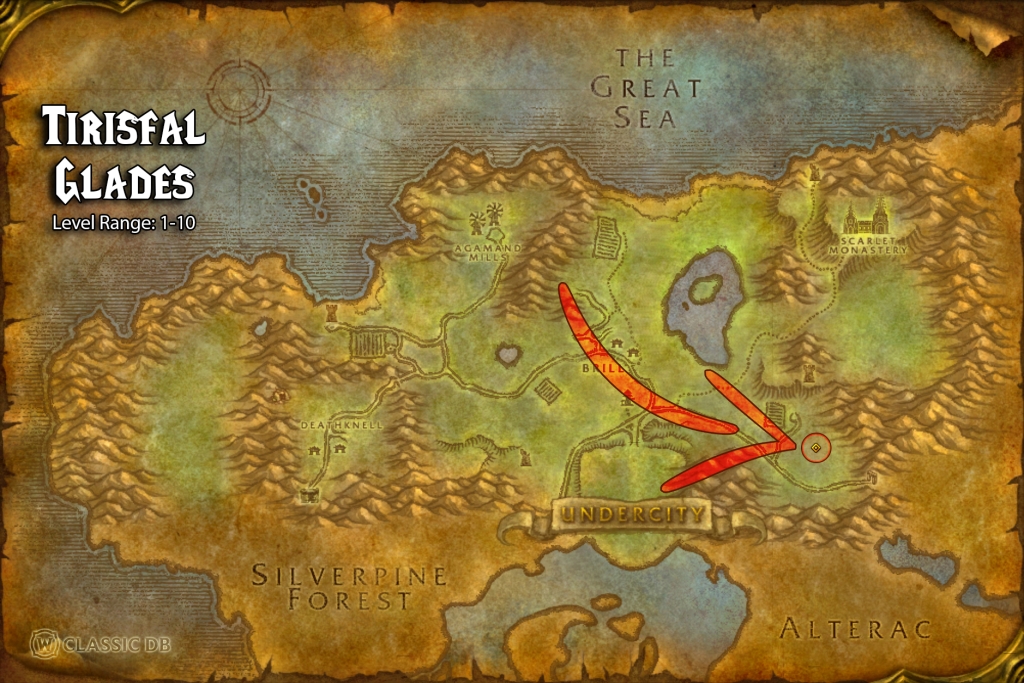 where to find warrior blood frenzy horde tirisfal glades