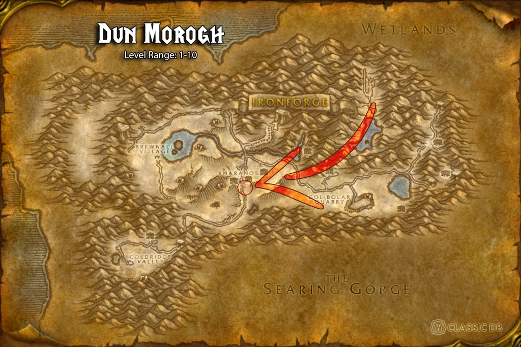 where to find warrior devastate alliance dun morogh