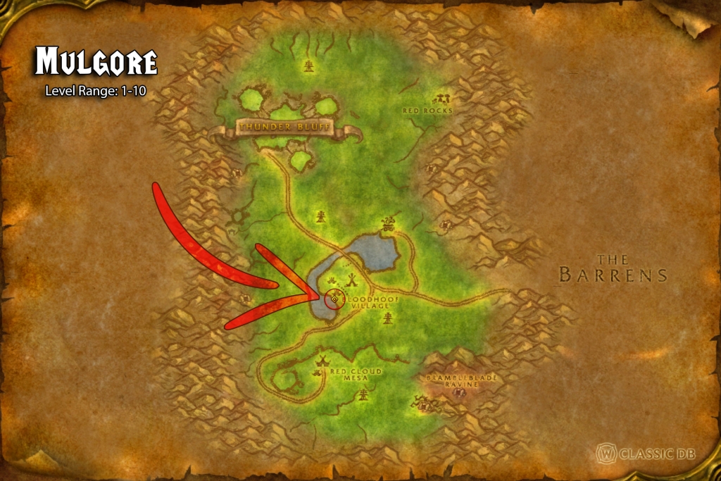 where to find warrior devastate horde mulgore