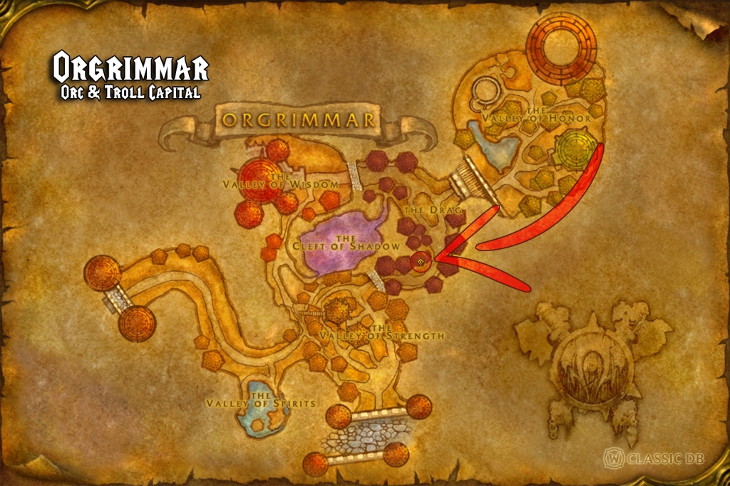 where to find warrior frenzied assault horde orgrimmar