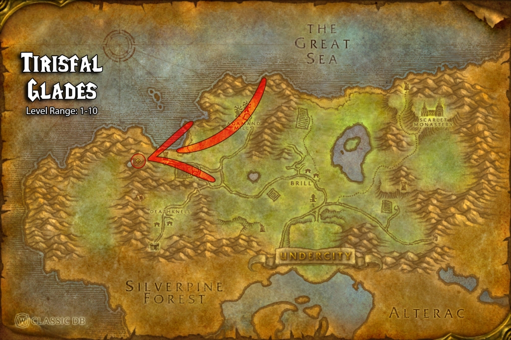 where to find warrior furious thunder horde tirisfal glades