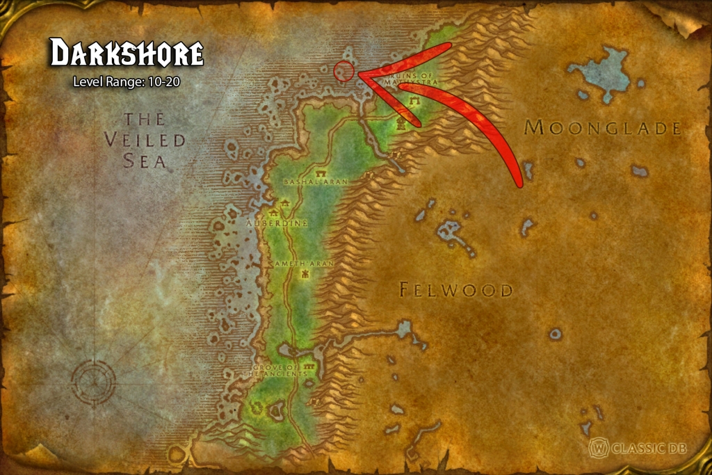 where to find warrior quick strike alliance darkshore