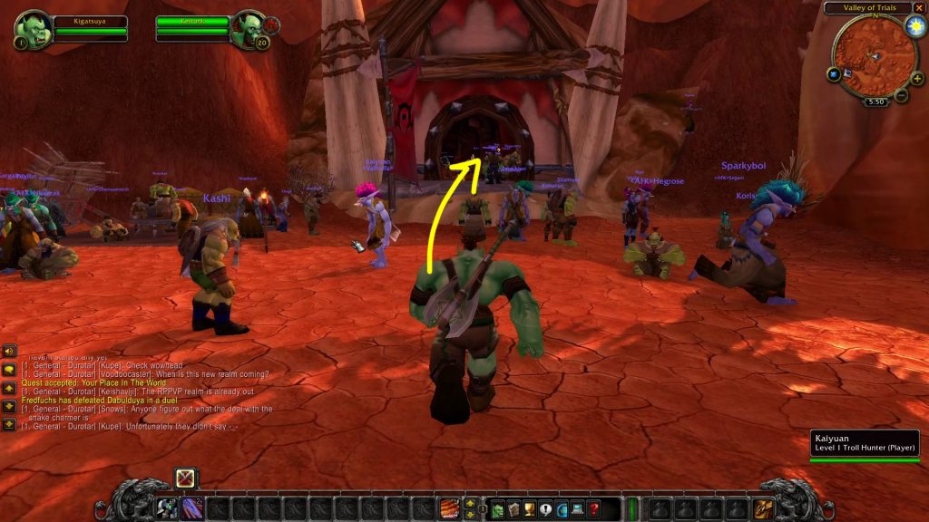 wow sod orc warrior victory rush rune view of den