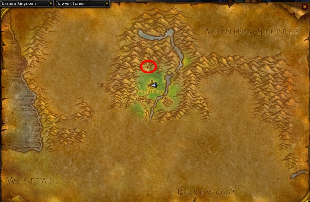 wow sod priest penance rune human echo ridge mine location map