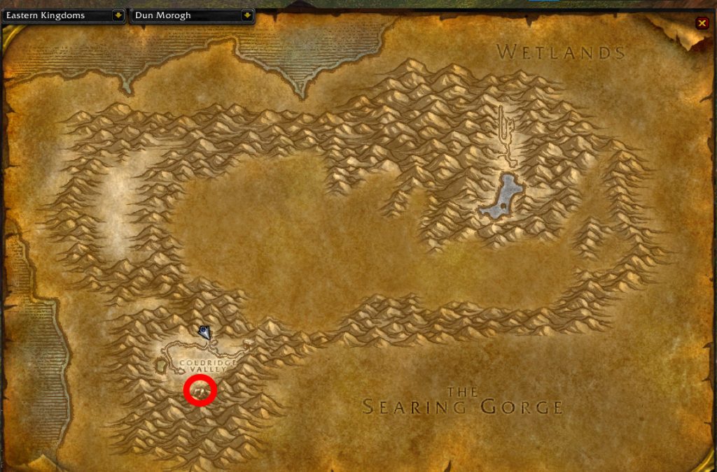 wow sod rogue shadow strike rune map location gnome