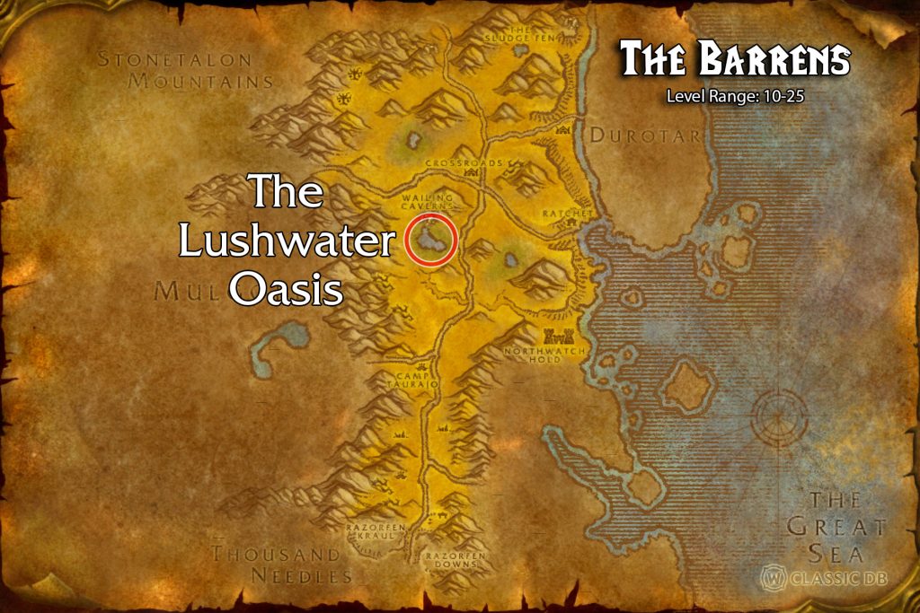 season of discovery deviate fish the lushwater oasis map location