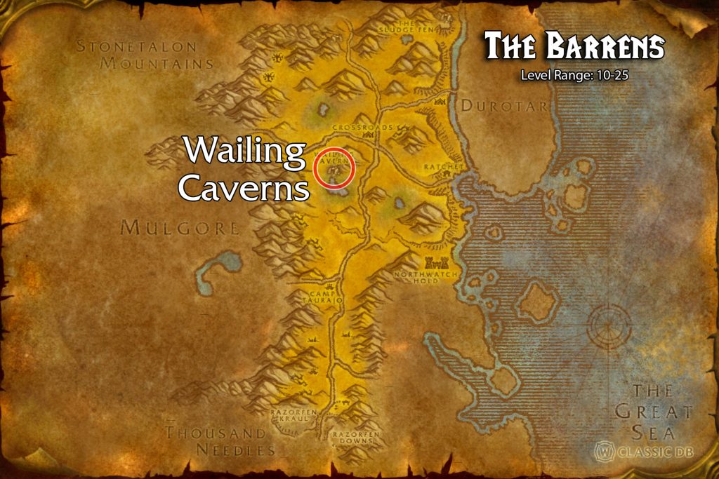 season of discovery deviate fish wailing caverns map location