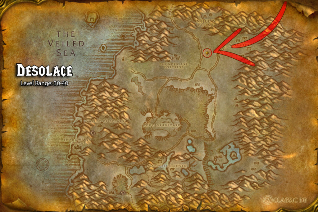 how to find all class runes from dark riders quest desolace dark rider location