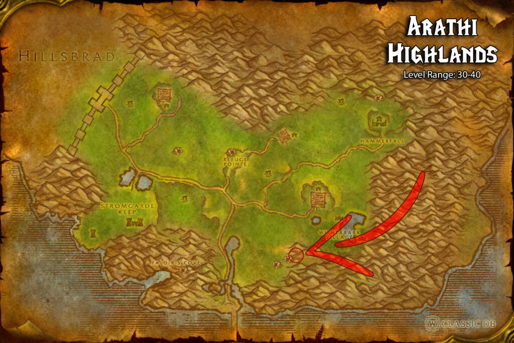 how to find blood surge rune in arathi highlands