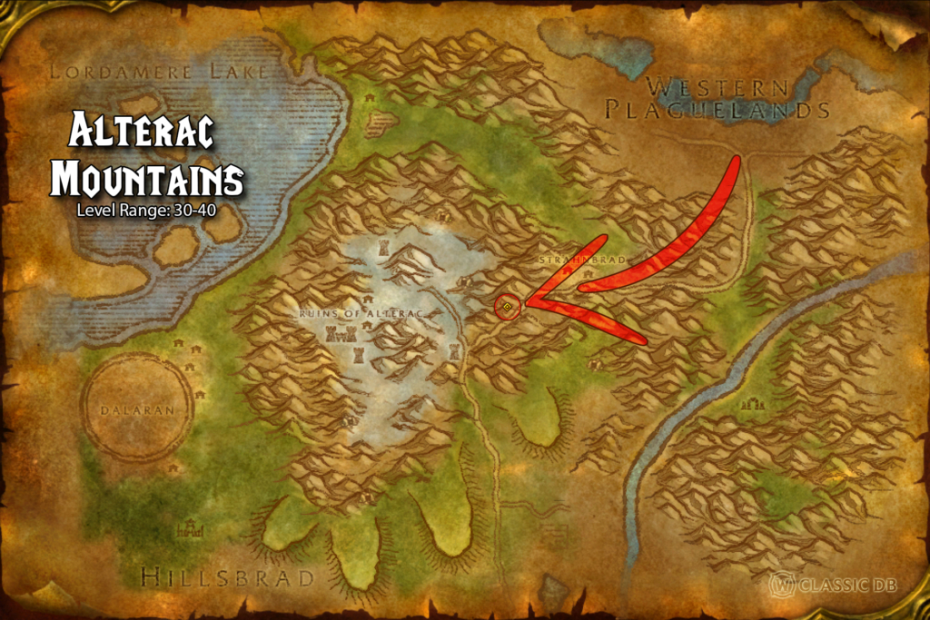 how to find dance of the wicked rune in alterac mountains