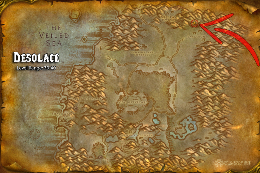 how to find dance of the wicked rune in desolace