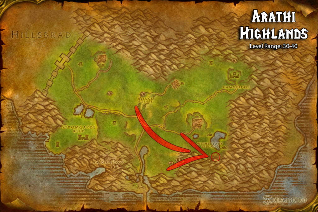 how to find focused rage rune in arathi highlands