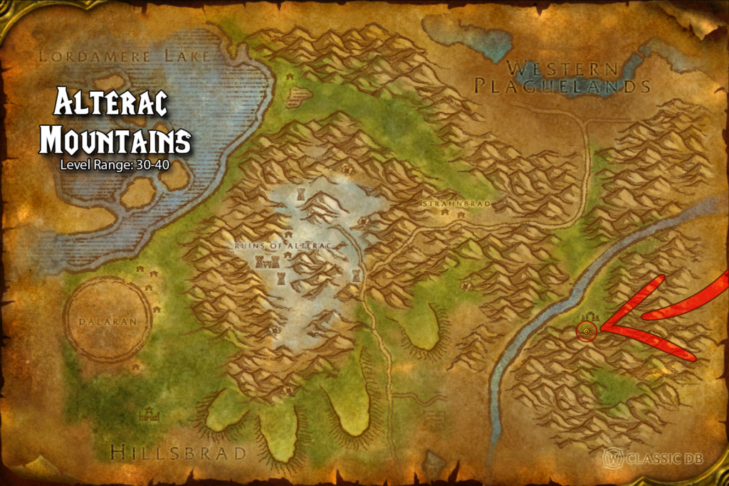 how to find maelstrom weapon rune alterac mountains step 3