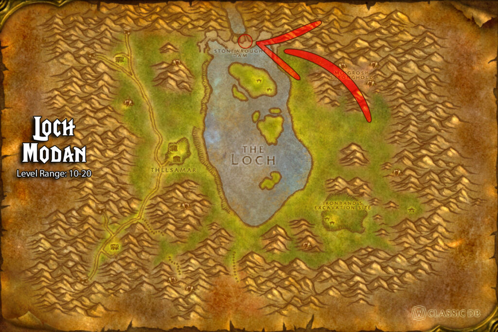 SoD Sleeping Bag Quest Loch Modan Map