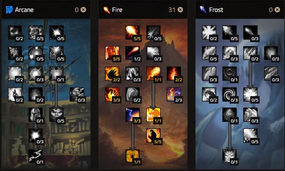 sod phase 2 pve fire mage talent build