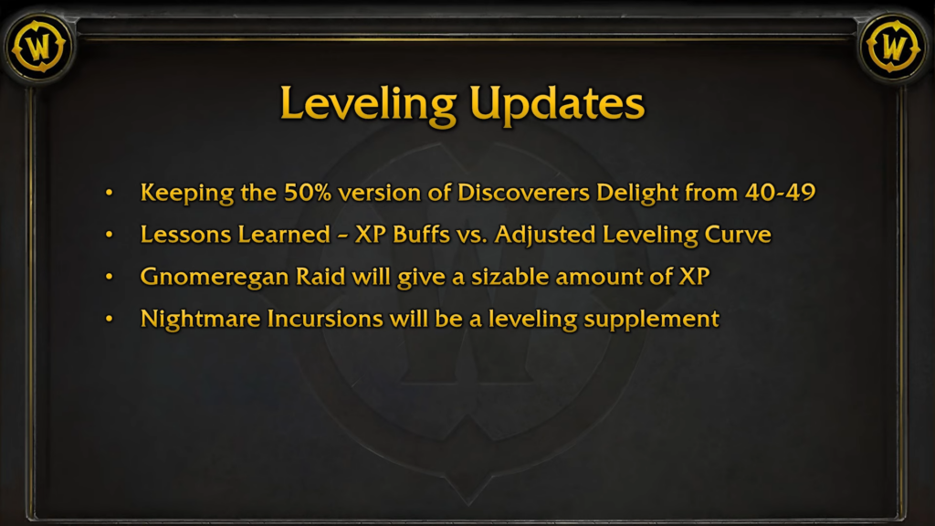 leveling updates phase 3 season of discovery
