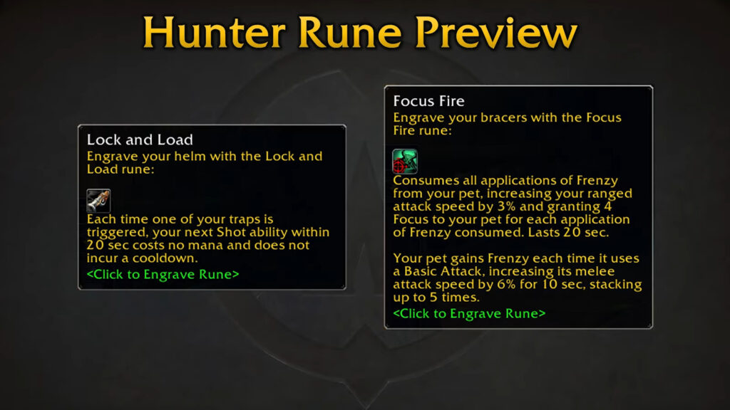 season of discovery phase 3 hunter runes