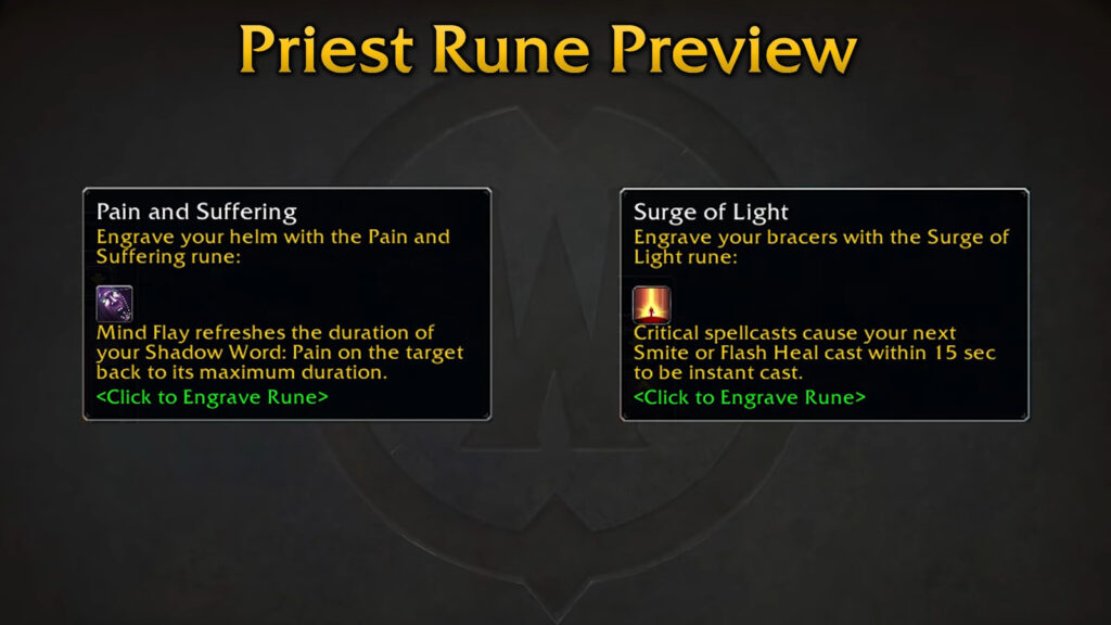 season of discovery phase 3 priest runes