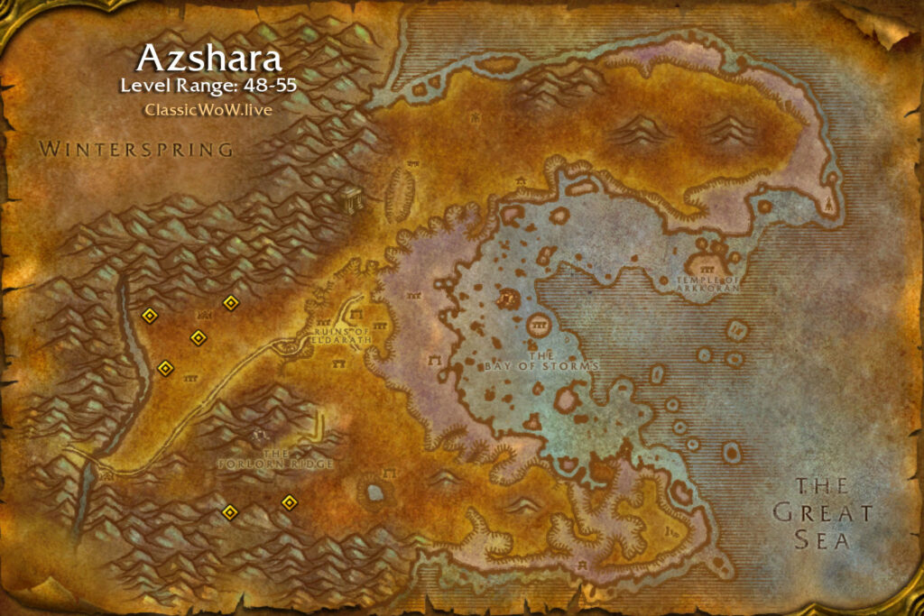 azshara fel scar map season of discovery phase 3
