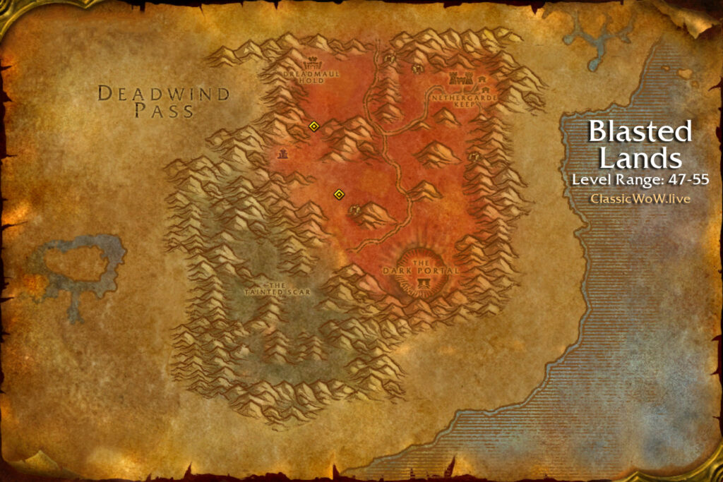 blasted lands fel scar maps season of discovery phase 3
