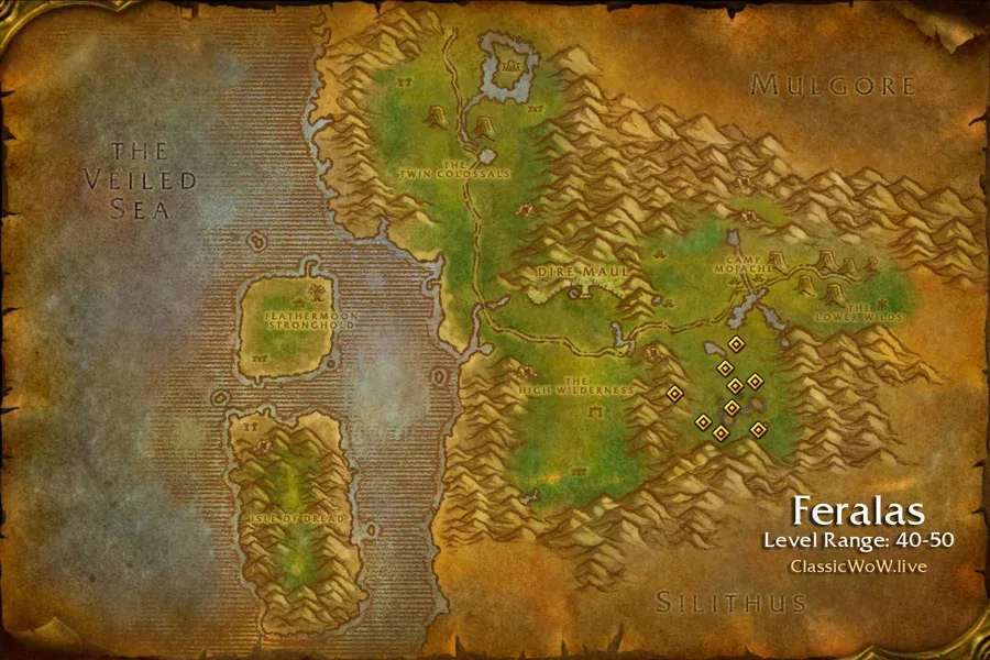 feralas fel scar map