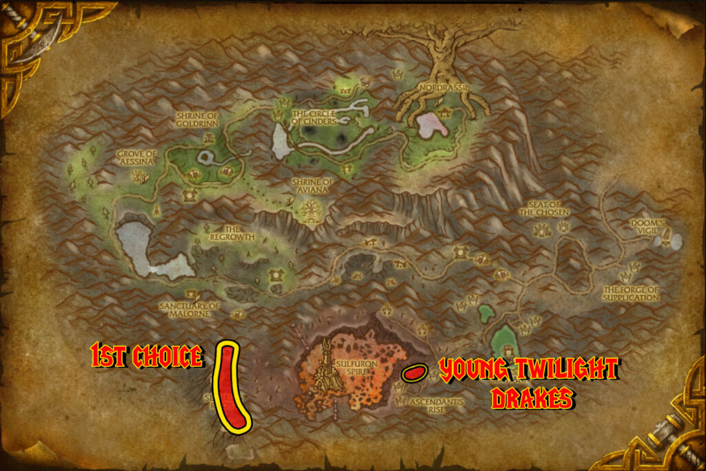 mount 450 525 cataclysm classic skinning map