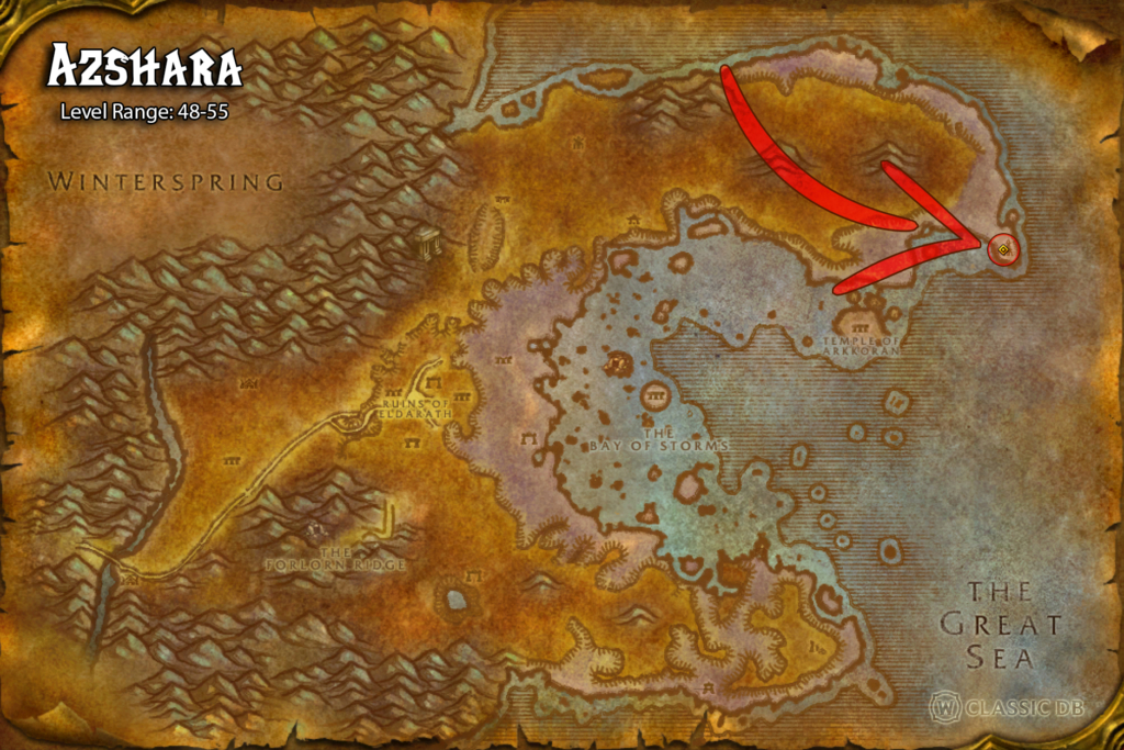 where to eye of the void rune 8 tower of eldara shrine azshara