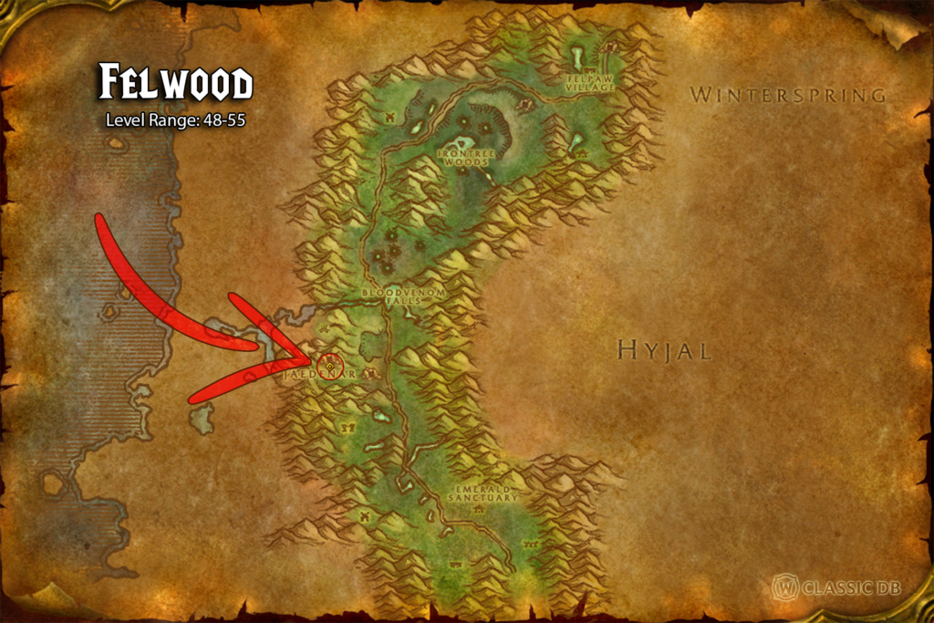 where to eye of the void rune 6 piercing eye felwood the cave entrance