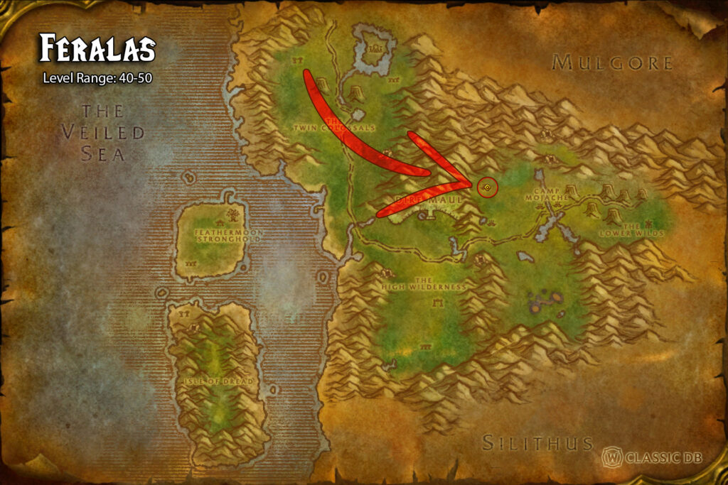 where to find gale winds rune in feralas