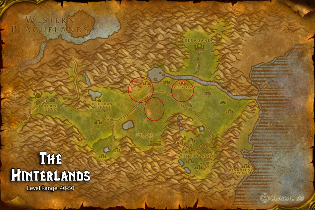 where to find overcharged rune in the hinterlands locations for green sludge mobs