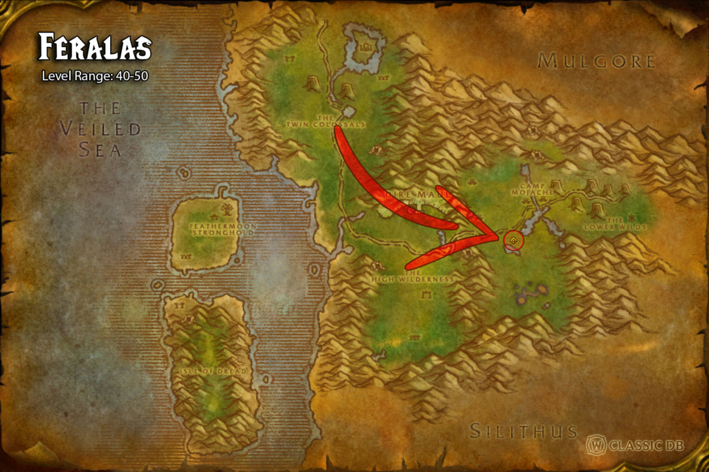where to find pandemic rune in feralas 4 diseased forest walker