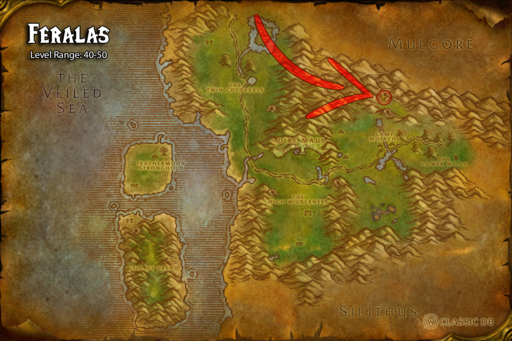 where to find rampage rune in feralas