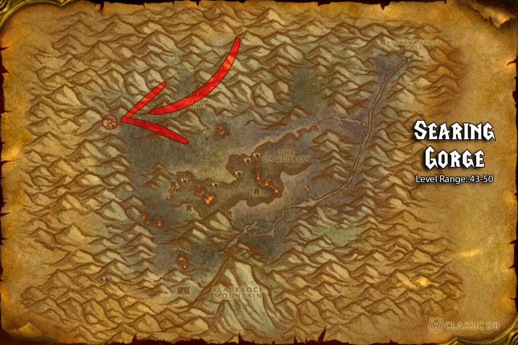 where to find rapid killing rune 1 searing gorge