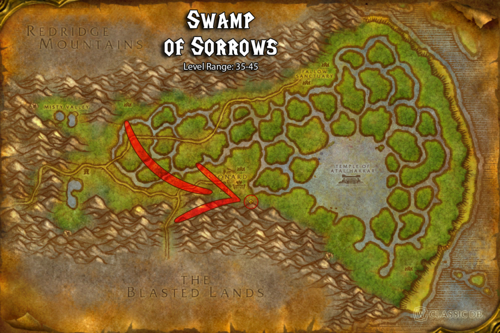 where to find surge of light rune in swamp of sorrows