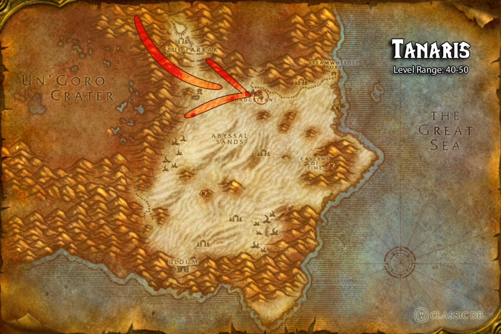 where to find surge of light rune in tanaris