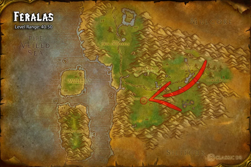 where to find the displacement rune 2 feralas