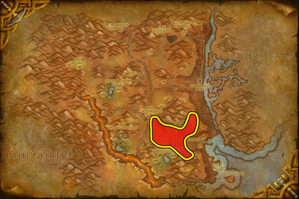 northern barrens 61 110 cataclysm classic skinning map
