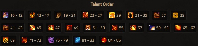 cataclysm fire mage leveling talent order
