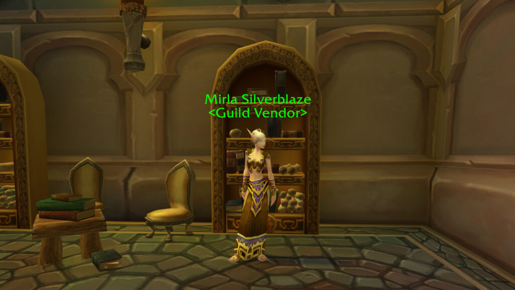 mirla silverblaze dalaran guild vendor cataclysm classic