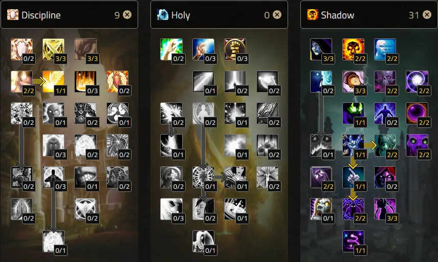 shadow talents