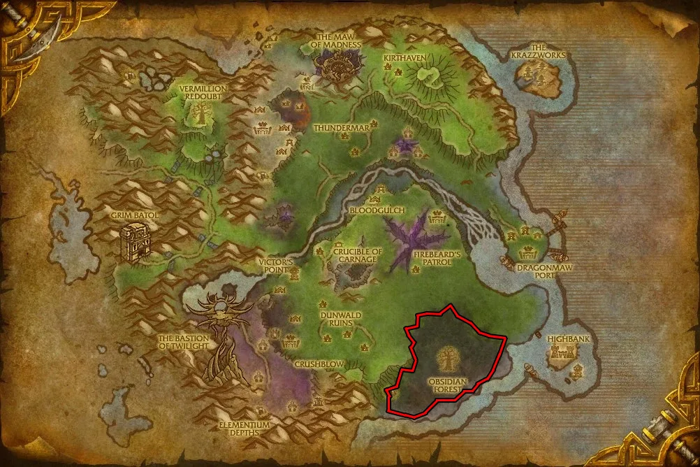 blackened dragonscale farming twilight highlands map